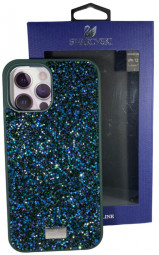 Накладка для i-Phone 12 Pro Max 6.7" Swarovski зелёный