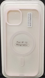 Накладка для i-Phone 13 6.1" Magsafe силикон прозрачный бока розовые