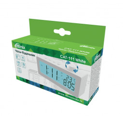 Часы-будильник Ritmix CAT-111 белые