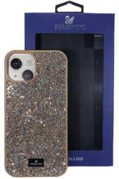 Накладка для i-Phone 13 6.1" Swarovski розовое золото