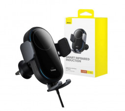 Держатель c беспроводной зарядкой Baseus LightChaser Wireless Charging 15W C40355900121-00 черный
