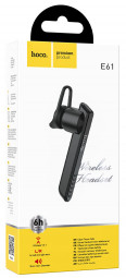 Bluetooth-гарнитура Hoco E61 BT5.1/40mAh/6ч черная