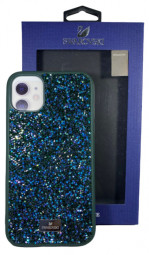 Накладка для i-Phone 12/12 Pro 6.1" Swarovski зелёный