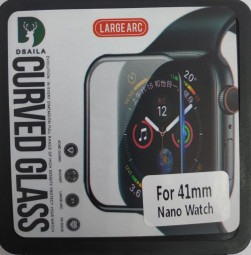 Защитное стекло для Apple Watch "41" чёрное  3D
