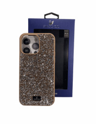 Накладка для i-Phone 12 Pro Max 6.7" Swarovski розовое золото