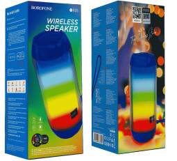 Bluetooth колонка Borofone BR25 BT5.3/1200mAh/2ч/5Вт/TF/USB синяя