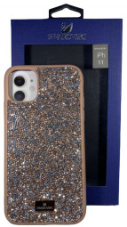 Накладка для i-Phone 11 6.1" Swarovski розовое золото