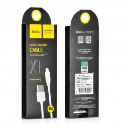 Usb Кабель-зарядка Lightning Hoco X1 Rapid 2.4A 2м силиконовый белый