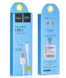 Usb Кабель-зарядка Hoco X1 Rapid 3in1 Lightning/Micro/Type-C 2.4A 1м силиконовый белый