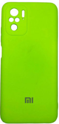 Накладка для Xiaomi Redmi Note 10S Silicone cover без логотипа салатовая