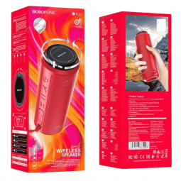 Bluetooth колонка Borofone BR22 BT5.1/1200mAh/2ч/10Вт/TF/AUX/USB красная