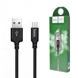 Usb Кабель-зарядка Micro Hoco X14 Times speed 2A 1м в тканевой оплетке черный