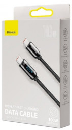 Кабель-зарядка Type-C на Type-C Baseus Display 100W 2м (CATSK-C01) черный