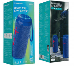 Bluetooth колонка Borofone BR24 BT5.1/1200mAh/2ч/10Вт/TF/FM синяя