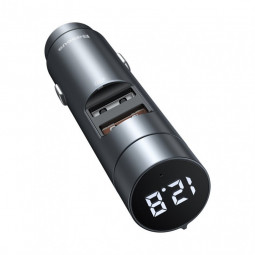 Автомобильное заряд. устр. Baseus Energy Car Wireless 2USB 3.1A 18W Wireless 5.0 (CCNLZ-C0G) серебри