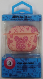 Силиконовый светящийся в темноте чехол для AirPods 3 Luxo Kaws рисунок №2