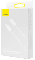 Кабель-зарядка Type-C на Type-C Baseus Dynamic series 100W 1м (CALD000202) белый