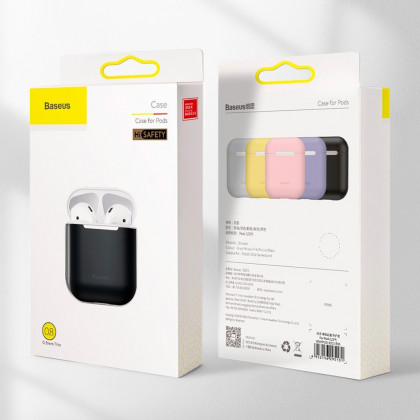 Силиконовый чехол Baseus для AirPods (WIAPPOD-BZ01) черный