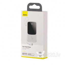 Powerbank Baseus Qpow Digital Display 10000mAh 3A с кабелем Lightning (PPQD-B01) черный