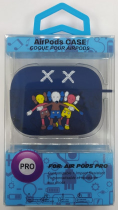 Силиконовый светящийся в темноте чехол для AirPods Pro Luxo Kaws рисунок №8