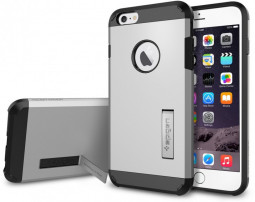 Чехол Spigen для i-Phone 6 Plus Tough Armor Series, серебристый (SGP10917)