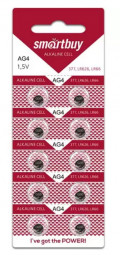 Батарейка часовая Smartbuy AG4-10B (100/2000) (SBBB-AG4-10B)