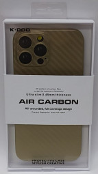Накладка для i-Phone 14 Pro Max 6.7" K-Doo Air Carbon пластик золотая