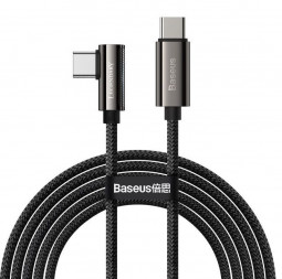 Кабель-зарядка Type-C на Type-C Baseus 100W 2м (CATCS-A01) чёрный угловой