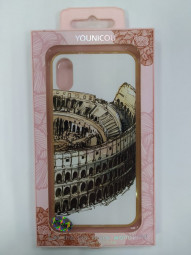 Накладка для i-Phone X YOUNICOU силикон противоударный Art series