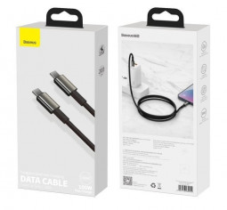 Кабель-зарядка Type-C на Type-C Baseus Tungsten Gold 100W 1м (CATWJ-01) черный
