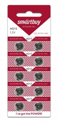 Батарейка часовая Smartbuy AG13-10B (100/2000) (SBBB-AG13-10B)