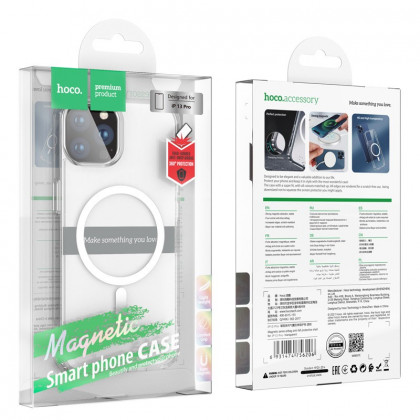 Накладка для i-Phone 13 Pro Hoco Magnetic series силикон прозрачный