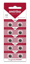 Батарейка часовая Smartbuy AG2-10B (200/2000) SBBB-AG2-10B