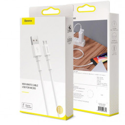 Usb Кабель-зарядка Micro Baseus Mini 1м (CAMSW-02) белый
