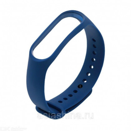 Ремешок для Xiaomi Mi Band 5 силиконовый синий