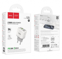 Сетевое зар. устр. Hoco C135A 1USB/1C 3A 20W белое