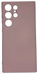 Накладка для Samsung Galaxy S22 Ultra Silicone cover без логотипа пудро