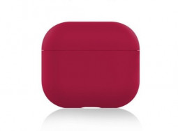 Силиконовый чехол для AirPods 3 бордовый