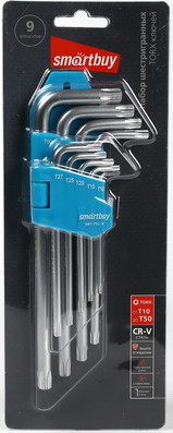 Набор ключей TORX длинная ручка (9 предметов) Smartbuy Tools