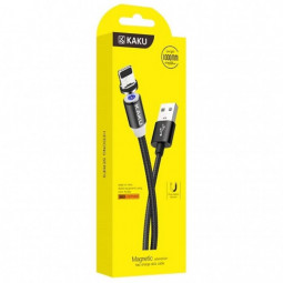 Usb Кабель-зарядка магнитный Lightning Kaku KSC-306 3A 1м силиконовый черный