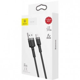 Usb Кабель-зарядка Lightning Baseus Cafule 1м (CALKLF-BG1) чёрно-серебристый
