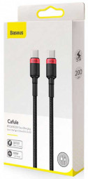 Кабель-зарядка Type-C на Type-C Baseus Cafule PD2.0 100W 2м (CATKLF-AL91) красно-черная