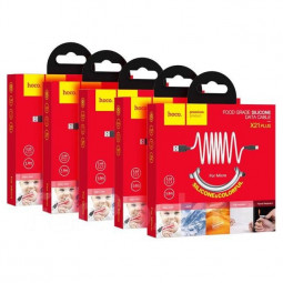 Usb Кабель-зарядка Micro Hoco X21 Plus Silicone 2.4A 1м мягкий силиконовый красный