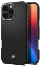 Накладка для i-Phone 16 Pro Max 6.7" Spigen Enzo Aramid MagSafe (ACS08501) черный карбон