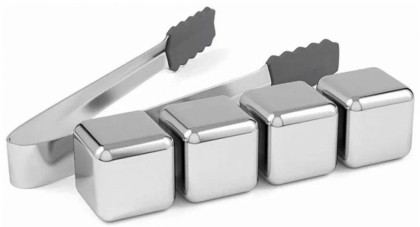 Охлаждающие камни для напитков Xiaomi Circle Joy Stainless Steel Ice Cubes CJ-BK03 4шт серебро
