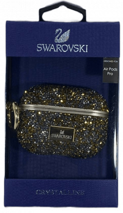 Чехол для AirPods Pro Swarovski золотой