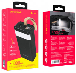 Powerbank Borofone BJ18A 30000mAh 2A 2USB с дисплеем/лампой черный