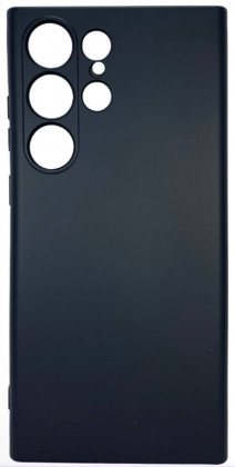 Накладка для Samsung Galaxy S23 Ultra Silicone cover без логотипа черная