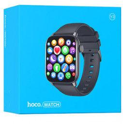 Смарт-часы Hoco Y3 Smart Watch 1.69"/240х285/220mAh/72ч/BT5.0 черные