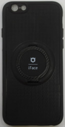 Чехол-накладка для i-Phone 6/6s силикон iface с держателем чёрный